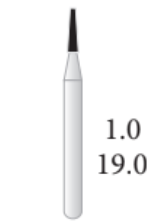 Fresa de Carburo de Tungsteno para Turbina - FG - Forma cónica - Dientes cruzados - ⌀ ISO 012 - 5uds