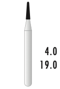 Fresa de Carburo de Tungsteno para Turbina - FG - Punta redonda forma cónica - Un solo diente - ⌀ ISO 012 - 5uds