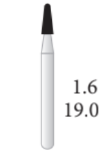 Fresa de Carburo de Tungsteno para Turbina - FG - Forma de cono redondo - 3 lados - ⌀ ISO 012 - 5uds