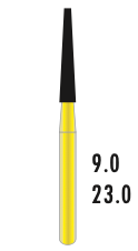 Fresa de carbur de tungstè per a turbines - FG L - Forma cònica - 8 a 12 fulles - ⌀ ISO 014 - 5pcs