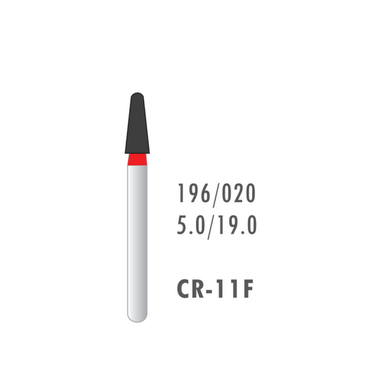 Metior - Fraise diamantée - Turbine - 10pcs - CR-11F - Fraise pour Turbine - Prothésistes dentaires - Pédicures podologues - Chirurgiens dentistes - Étudiants dentaires - Joalliers - Metior