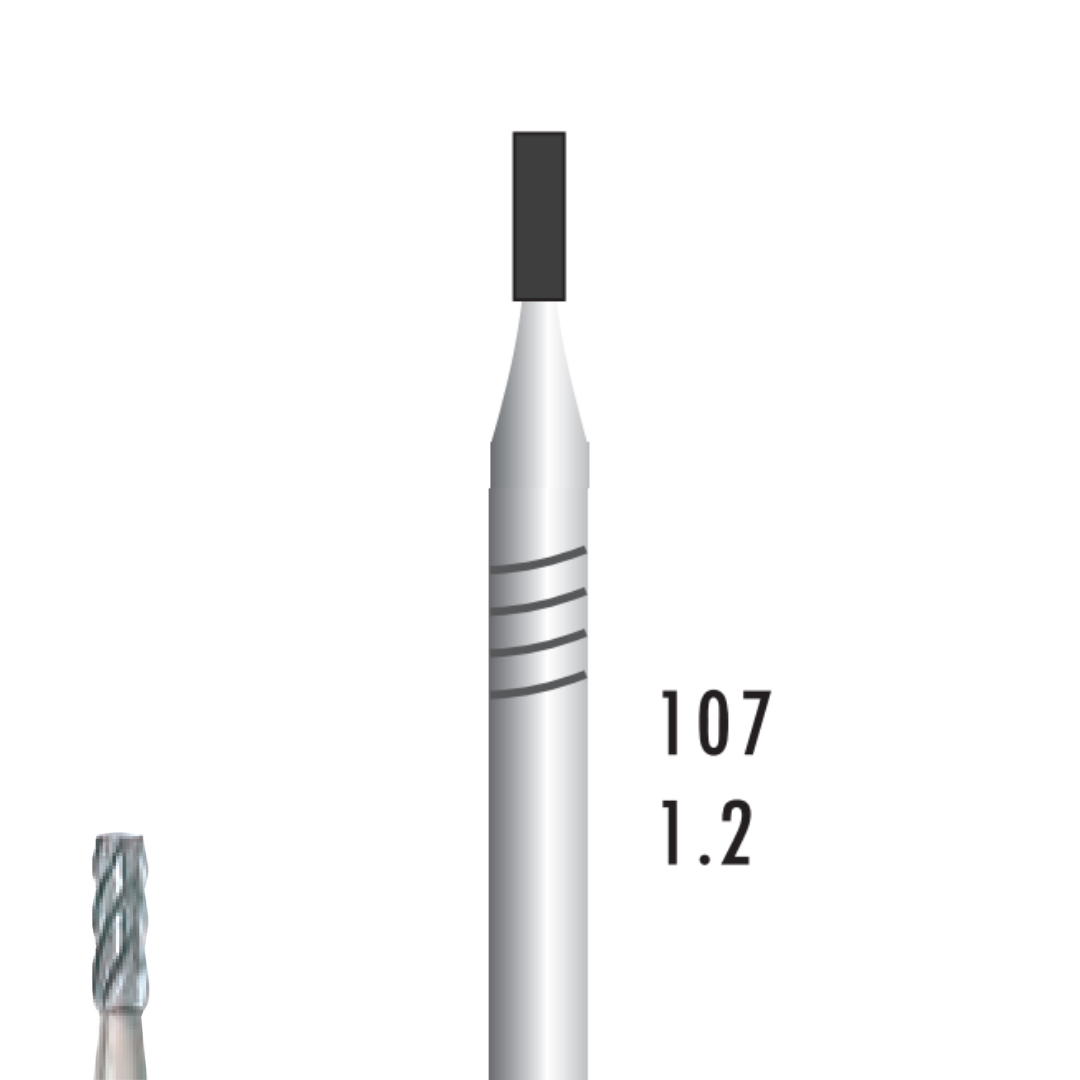 Metior - Fraise carbure de tungstène - Pièce à main - 5pcs - 21012 - Fraise pour Pièce à Main - Prothésistes dentaires - Pédicures podologues - Chirurgiens dentistes - Étudiants dentaires - Joalliers - Metior