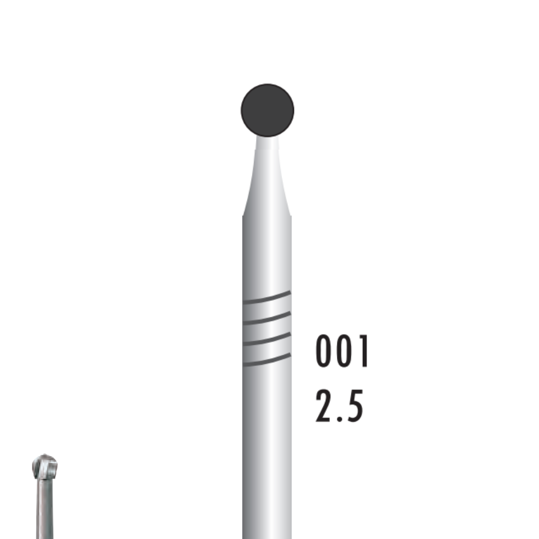 Metior - Fraise carbure de tungstène - Pièce à main - 5pcs - 1025 - Fraise pour Pièce à Main - Prothésistes dentaires - Pédicures podologues - Chirurgiens dentistes - Étudiants dentaires - Joalliers - Metior