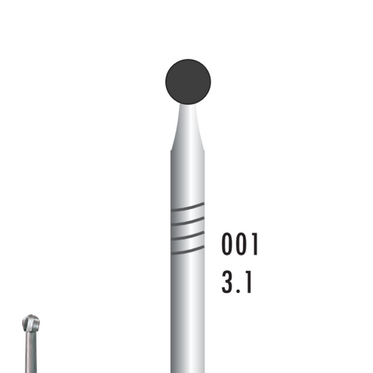 Metior - Fraise carbure de tungstène - Pièce à main - 5pcs - 1031 - Fraise pour Pièce à Main - Prothésistes dentaires - Pédicures podologues - Chirurgiens dentistes - Étudiants dentaires - Joalliers - Metior