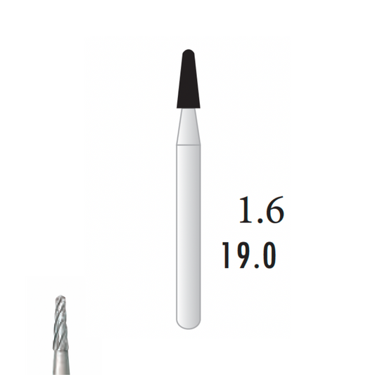 Metior - Fraise carbure de tungstène - Turbine - 5pcs - FG 1172 - Fraise pour Turbine - Prothésistes dentaires - Pédicures podologues - Chirurgiens dentistes - Étudiants dentaires - Joalliers - Metior