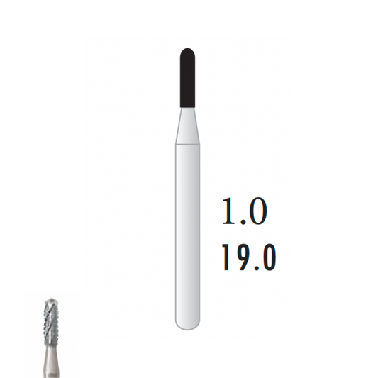 Metior - Fraise carbure de tungstène - Turbine - 5pcs - FG 1557 - Fraise pour Turbine - Prothésistes dentaires - Pédicures podologues - Chirurgiens dentistes - Étudiants dentaires - Joalliers - Metior