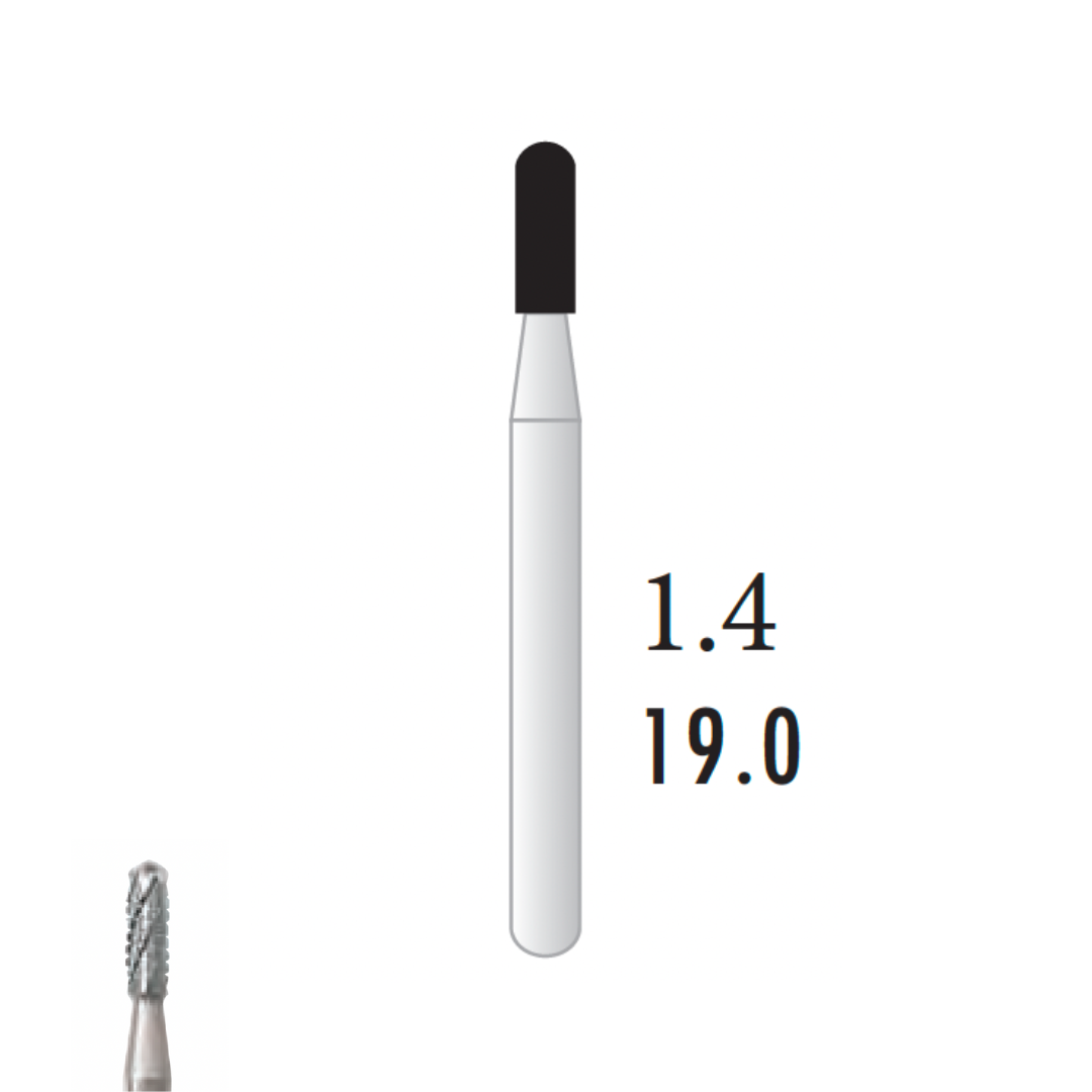 Metior - Fraise carbure de tungstène - Turbine - 5pcs - FG 1559 - Fraise pour Turbine - Prothésistes dentaires - Pédicures podologues - Chirurgiens dentistes - Étudiants dentaires - Joalliers - Metior