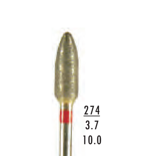 Metior - Fraise diamant dans la masse - Pièce à main - 1pc - F037F - Fraise pour Pièce à Main - Prothésistes dentaires - Pédicures podologues - Chirurgiens dentistes - Étudiants dentaires - Joalliers - Metior