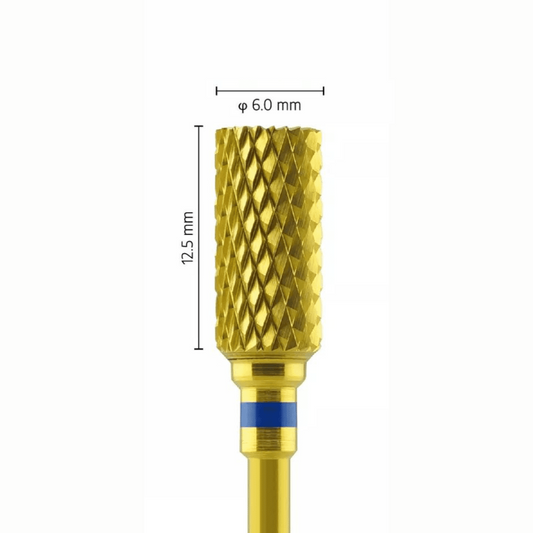 Fraise en carbure, denture croisée normale - Revêtement Titane-nitrite - Bague Bleue - ISO 190 - Fraise pour Pièce à Main - Metior - Matériel dentaire