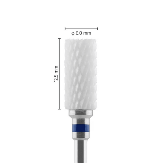 Fraise en céramique – Forme Cylindrique – Pour résines et zircone – Bague Bleue – ø ISO 060 - Fraise pour Pièce à Main - Metior - Matériel dentaire