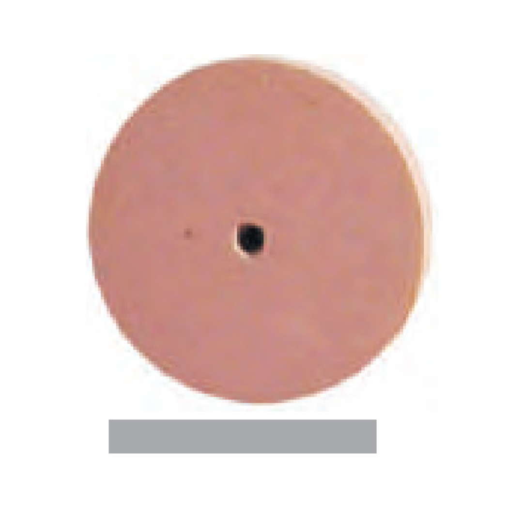 Polissoirs Silicone pour Céramique - ⌀ ISO 220 - 3.0mm - Rose, moyen - Forme Roue - 100pcs - Fraise pour Pièce à Main - Metior - Matériel dentaire