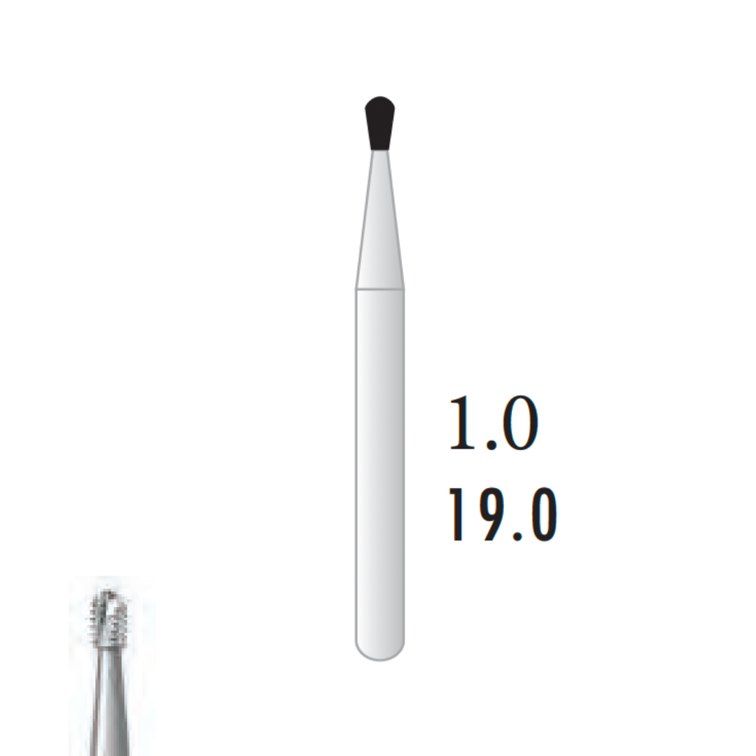 Metior - Fraise carbure de tungstène - Turbine - 5pcs - FG 1931 - Fraise pour Turbine - Prothésistes dentaires - Pédicures podologues - Chirurgiens dentistes - Étudiants dentaires - Joalliers - Metior